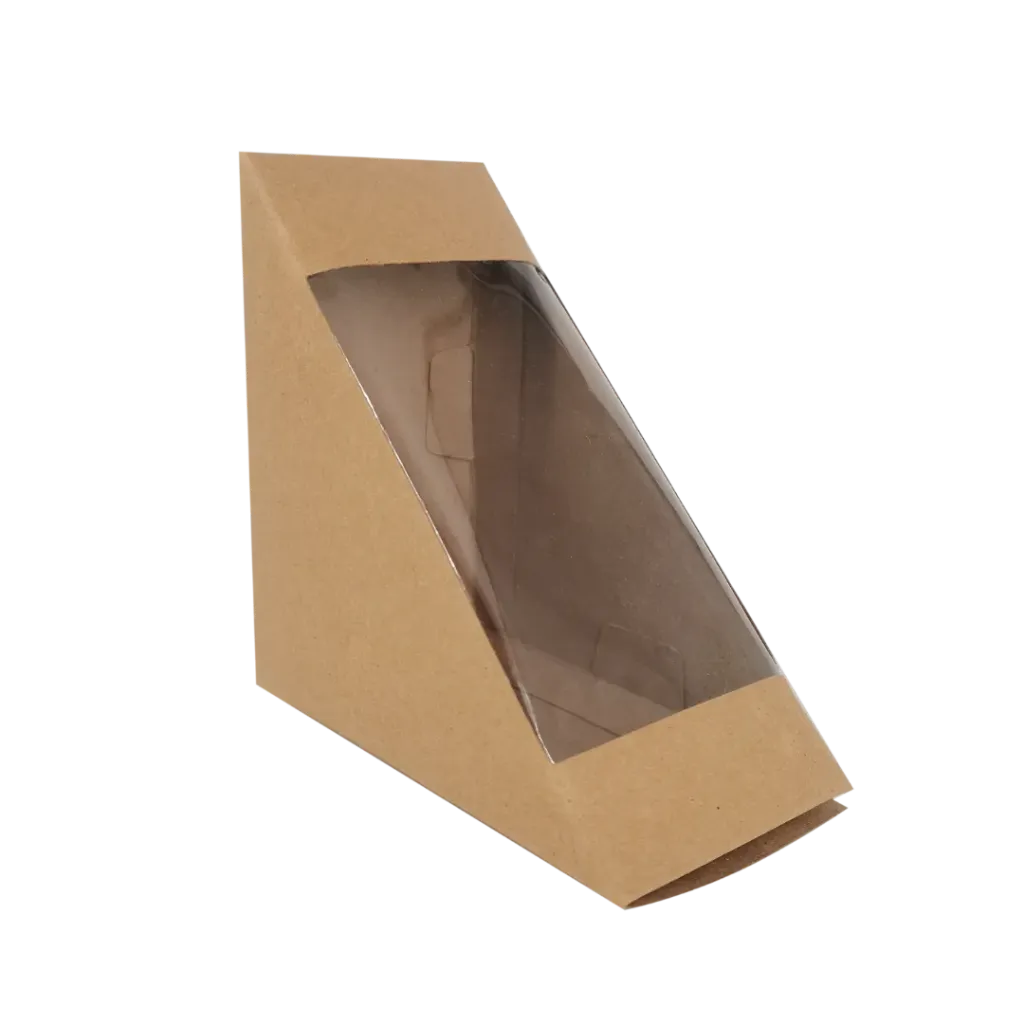 [CONTAINER 123X123X72MM] KRAFT SANDWICH BOX, 50PCSX10PKS