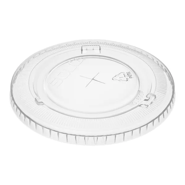 [LID SML78F] LID PET FLAT,78MM,WITH HOLE CL 100PCS X10PKS