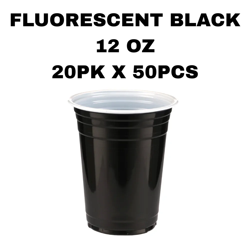 PARTY CUP (12OZ, BLACK, 20PK X 50PCS=1000PCS)
