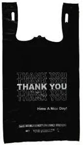 THANK YOU BAG (BLACK, 18X22, WHITE)