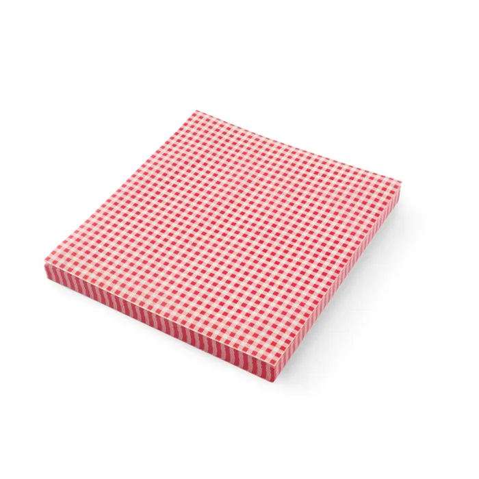 GREASEPROOF PAPER (RED CHECKERED, 30PK X 100PCS=3000PCS, 12X12IN)